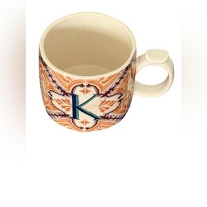 Anthropologie Mezze Monogram Mug with the initial K